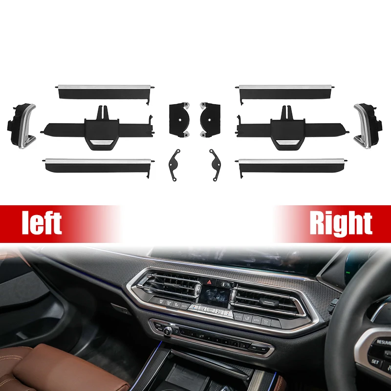 

64119458541 64119458543 A/C Air Vent Outlet Repair Kit For BMW G05 X5 2019 2020 2021 Left Right Side Gloss Black Car Accessories