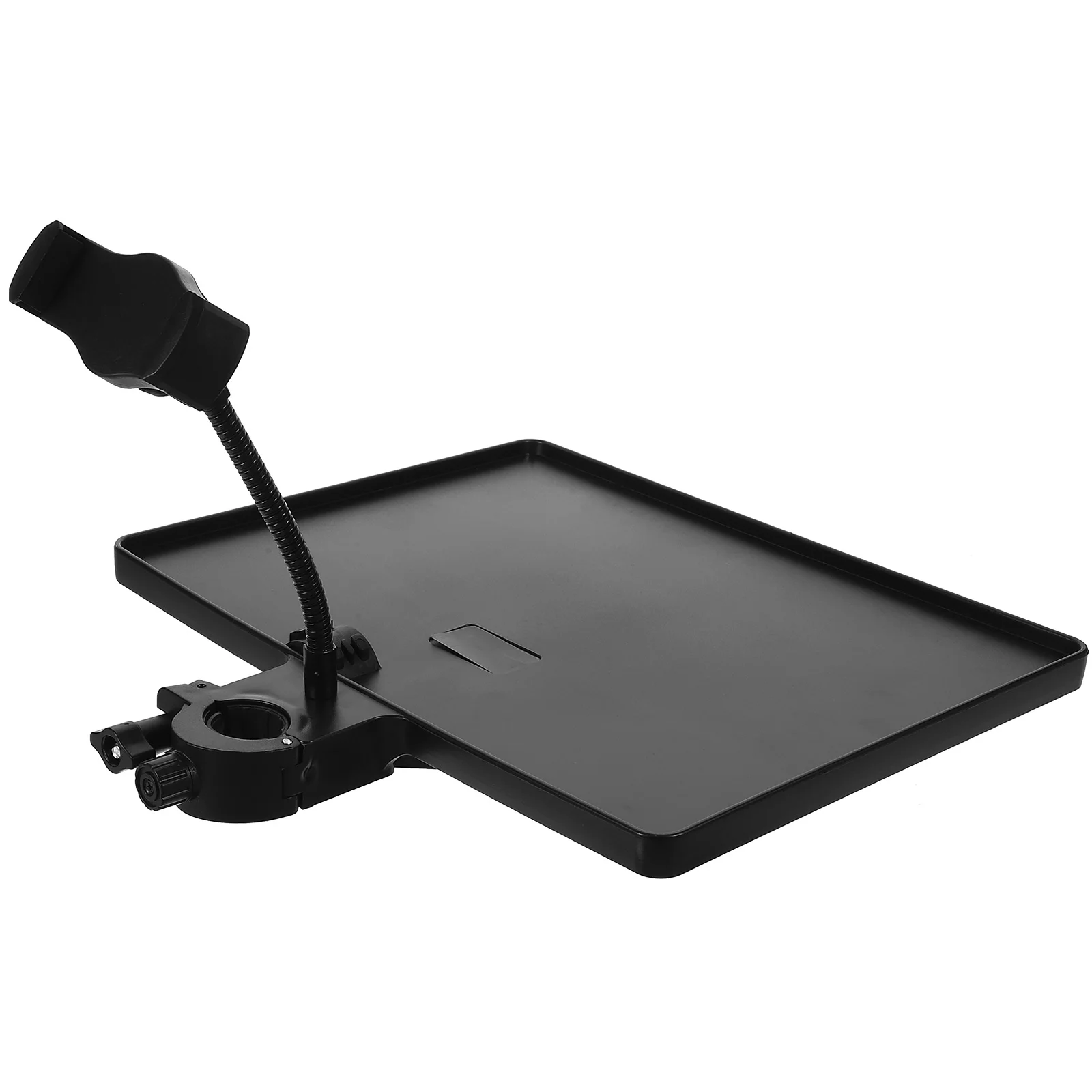 

Mic Stand Tray Phone Holder Durable Plastic Adjustable Height Clamp on Sound Card Shelf Live Broadcast Accessory Storage