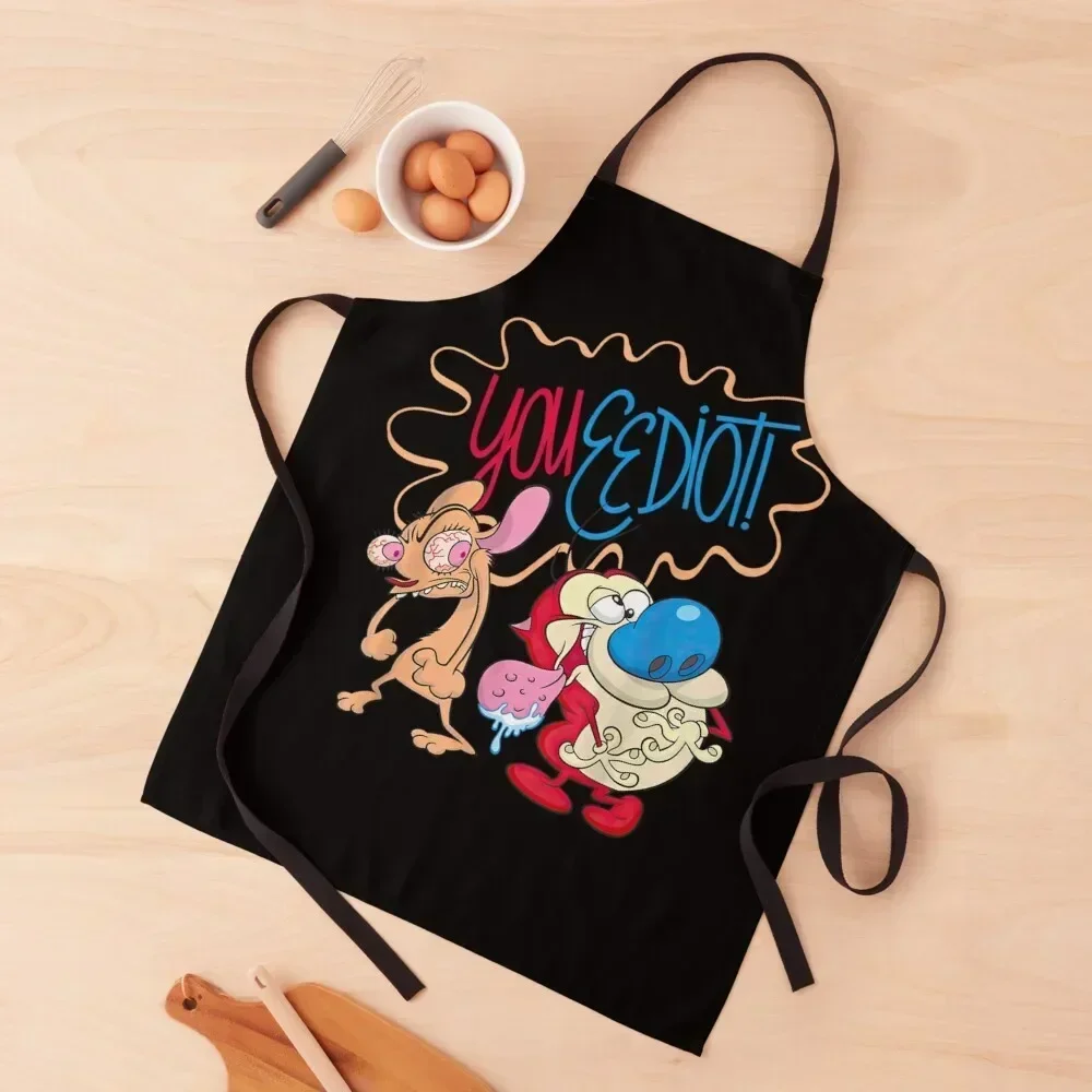 

Ren and Stimpy You Eediot Apron Things For The Home cook wear Woman Kitchens with personal logo Apron