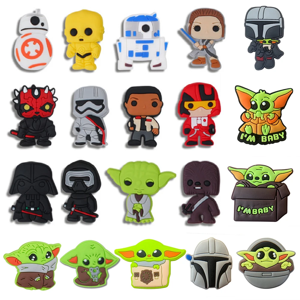 13-55Pcs Hot Toys Star Wars Shoe Charms For Slides Clog Sandals Shoes Decorations Accessories For Christmas Birthday Gifts - view 5