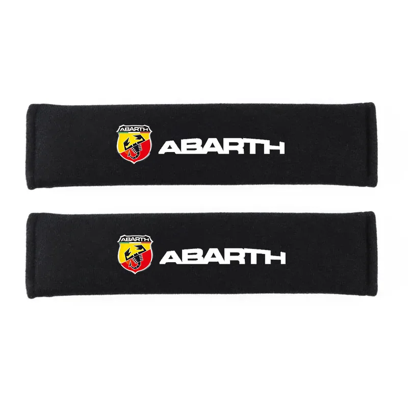 2Pcs Car Safety Belt Cover Adjustable Seat Belt Cover for Abarth 695 595 500 Competizione 124 Spider PUNTO Auto Accessories