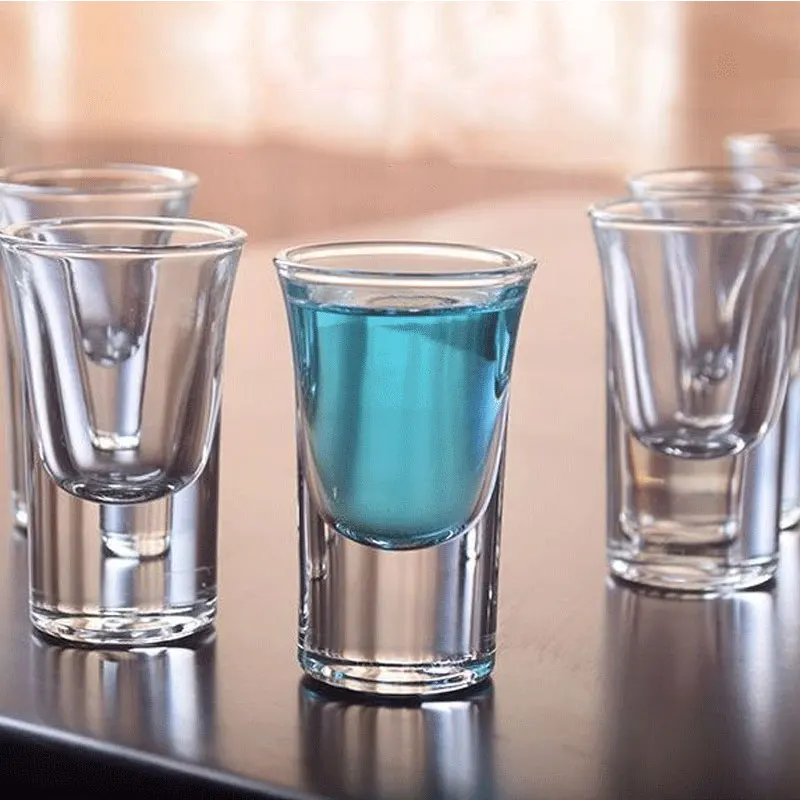 30ml Luxury Small Wine Glass Classic Shot Glass High End Spirits Cup Transparent Vodka Bourbon Cups Bar Accessories Glass Cup
