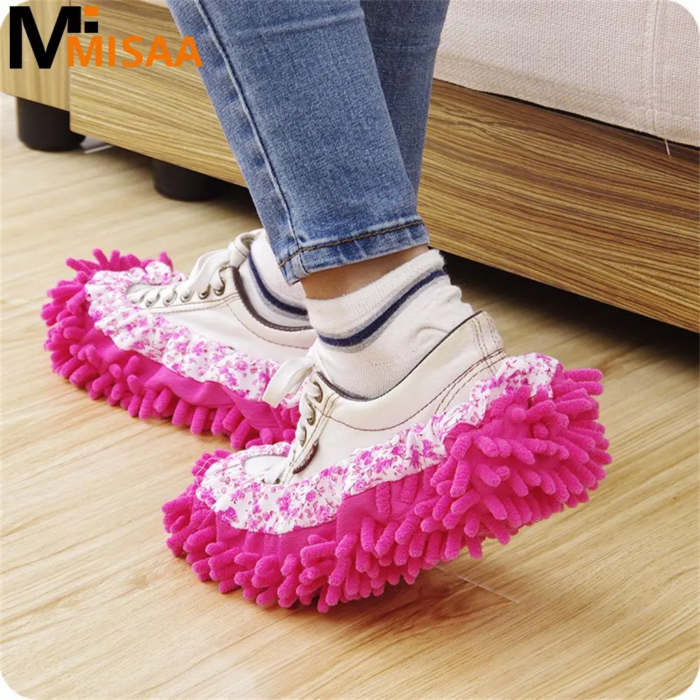 Chenille Cleaning Shoe Covers Mop Slippers Foot Socks Dedusting Lazy Shoe Multifunction Household Cleaning Cloths Accessories