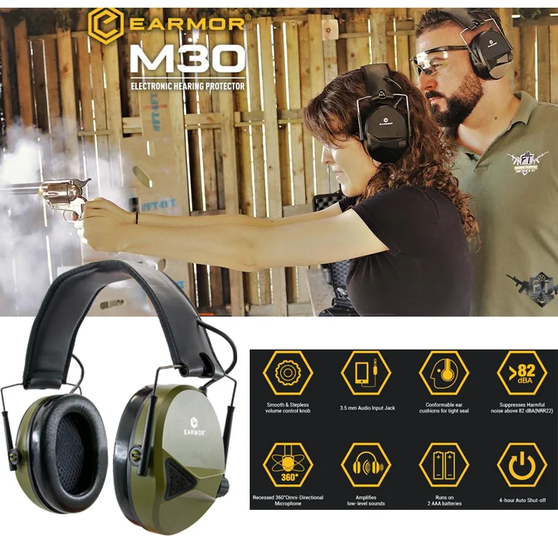 

OPSMAN Earmor Tactical Ear Muff Hearing Protection Airsoft Tactical M30 Headset Sport Shooting Electronic Hearing Protector