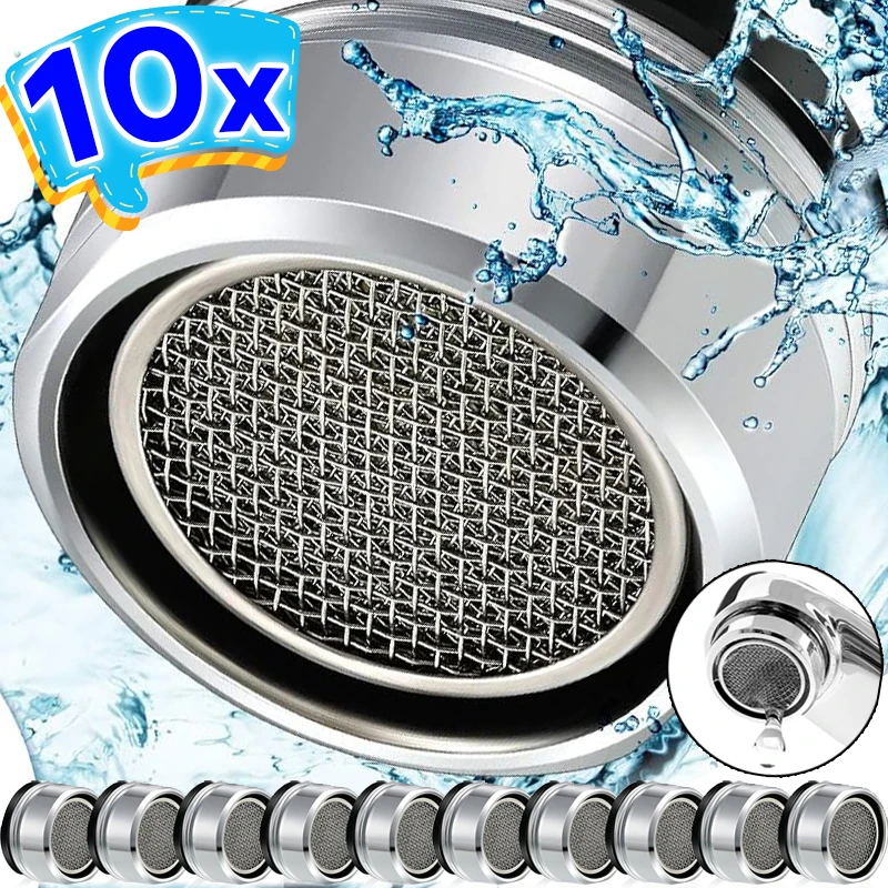 10/1szt Wymienny kran Aerator Rdzeń siatki ze stali nierdzewnej Oszczędzanie wody Baterie Bubbler Filtr przeciwbryzgowy Akcesoria kuchenne