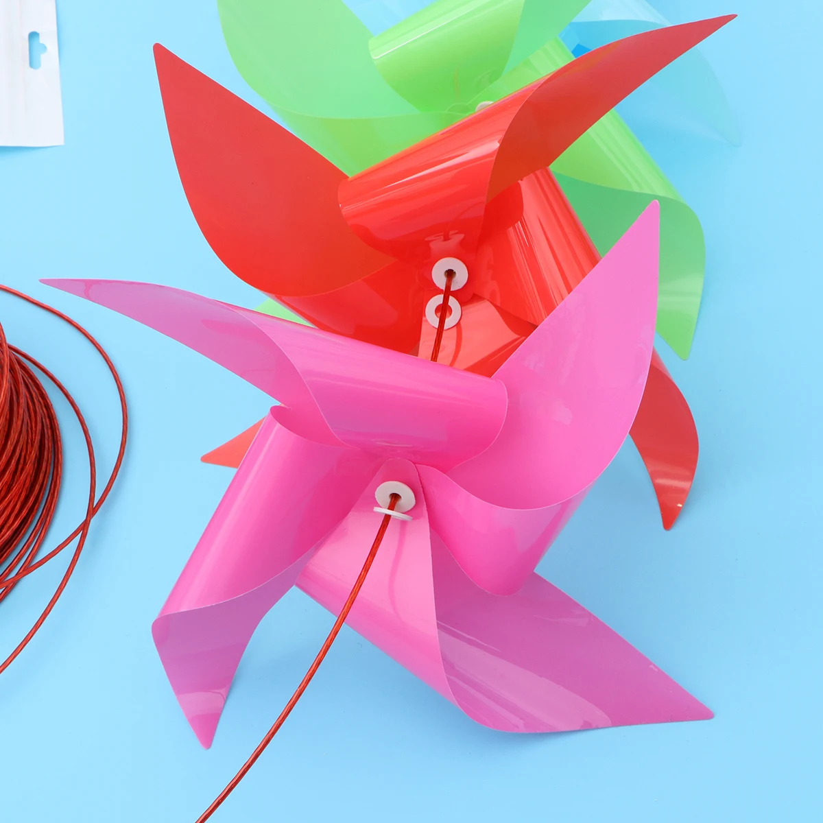 

100 Pcs Windmill Decoration Windmills for Camping Rope Picnic Outdoor Party Supplies Child