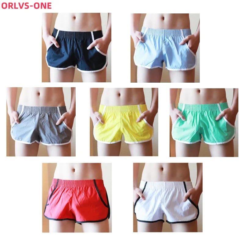 

Men's Boxers Running Shorts Pocket Fitness Cotton Boxers Leisure Home Wear Sleepwear Male Loose Breathable Jogger Sweatpant