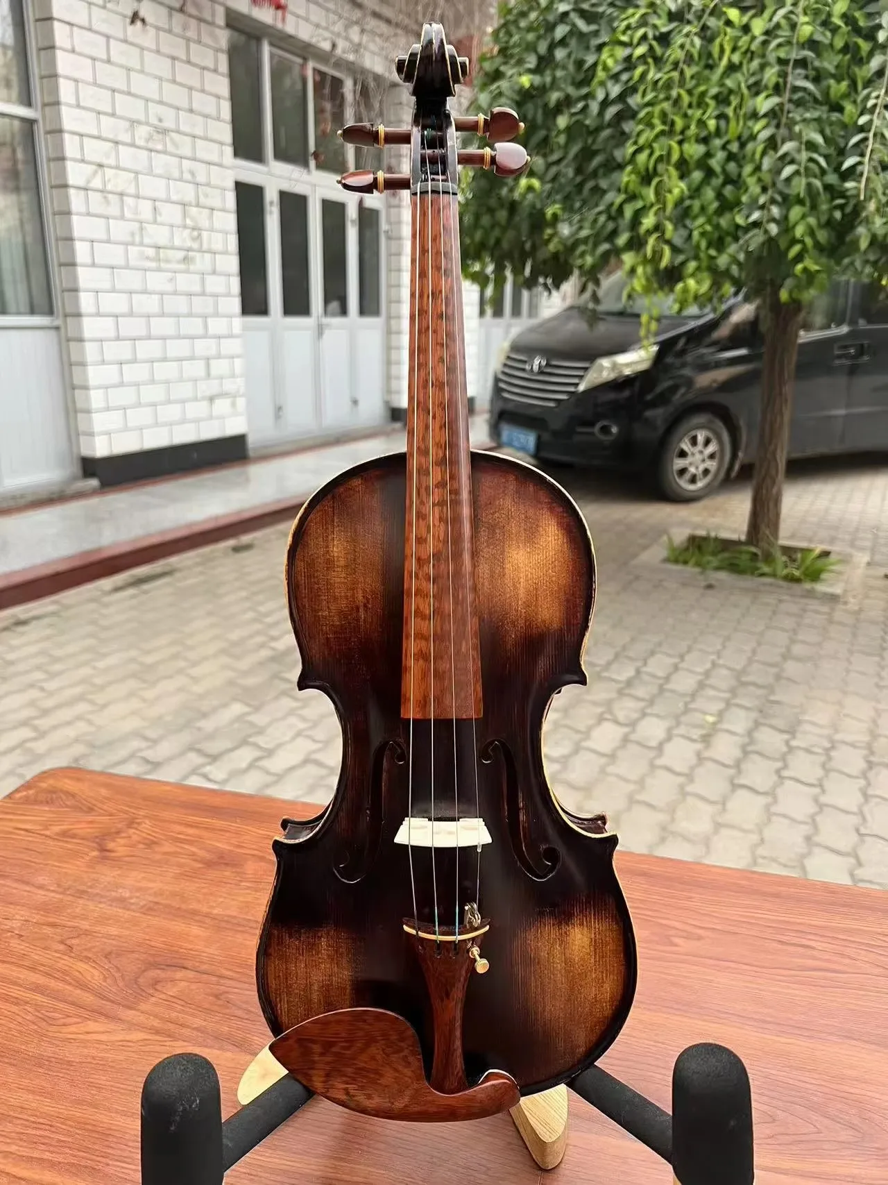 Strad Model Copy! Brand new SONG Maestro High-quality 4/4 Violin,Flames Maple wood Whole back