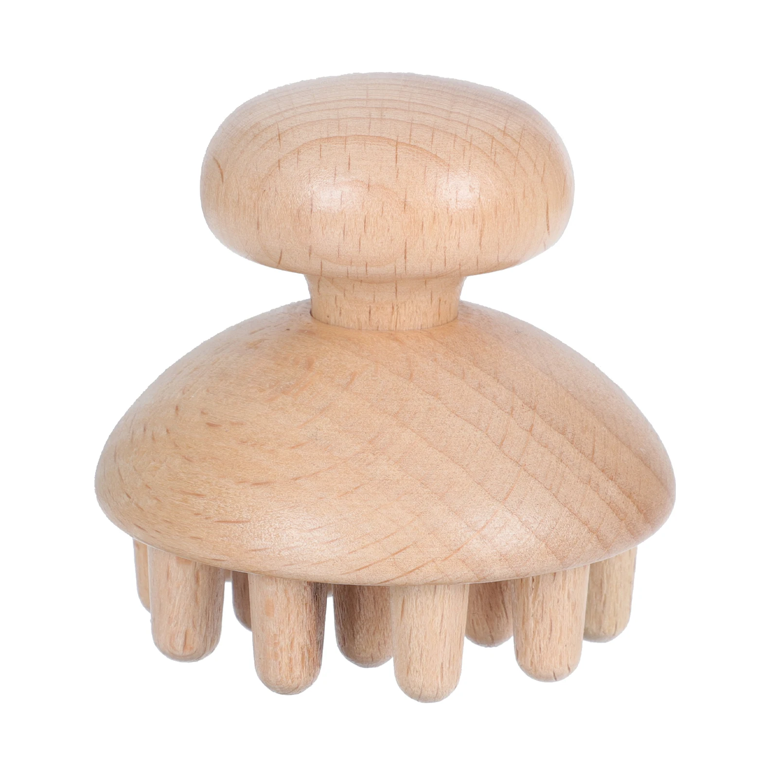 1pc Massage Comb Hand-Carved Beech Wood Scalp Massager For Head Stress Relief Durable Eco-Friendly Smooth Natural Shape Home