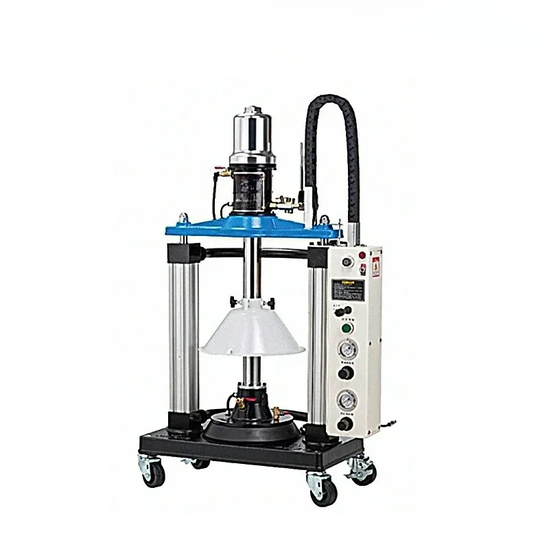 Pressurized pneumatic fluid pump quantitative valve for large flow oil injection machine