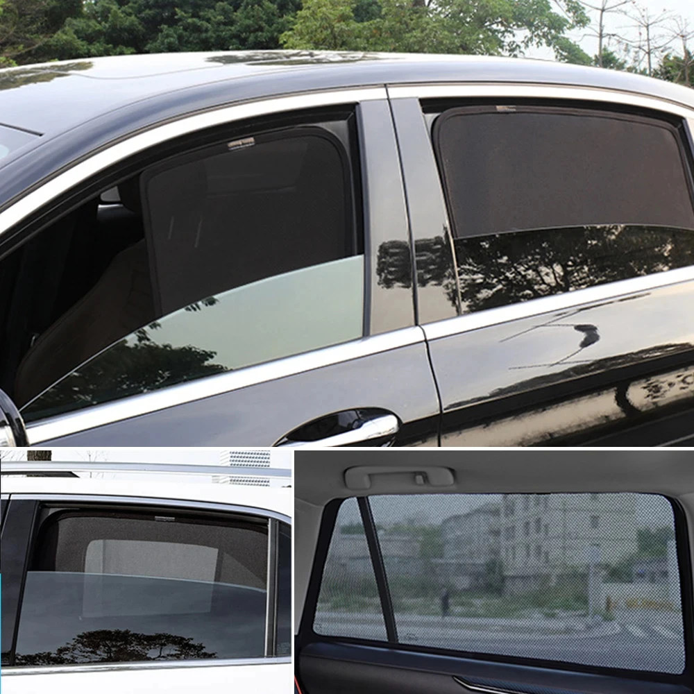 4PCs Magnetic Side Window Sunshades For Toyota IPSUM PICNIC XM20 M2 2003 - 2010 Door Car Window Curtain Mesh Auto Accessories