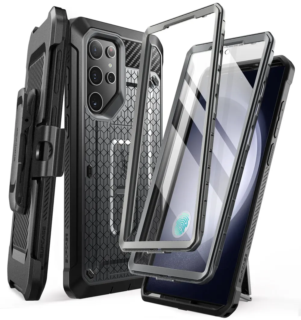 SUPCASE For Samsung Galaxy S24 Ultra Case UB Pro Full-Body Dual Layer Rugged Belt-Clip Phone Case with Built-in Screen Protector