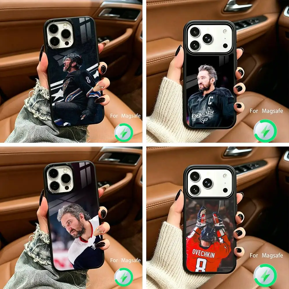 

A-Alexander Ovechkin 8 Phone Case For IPhone17 16 15 14 13 12 11 Pro Max 16/15/14Plus Wireless Charger Cover Funda