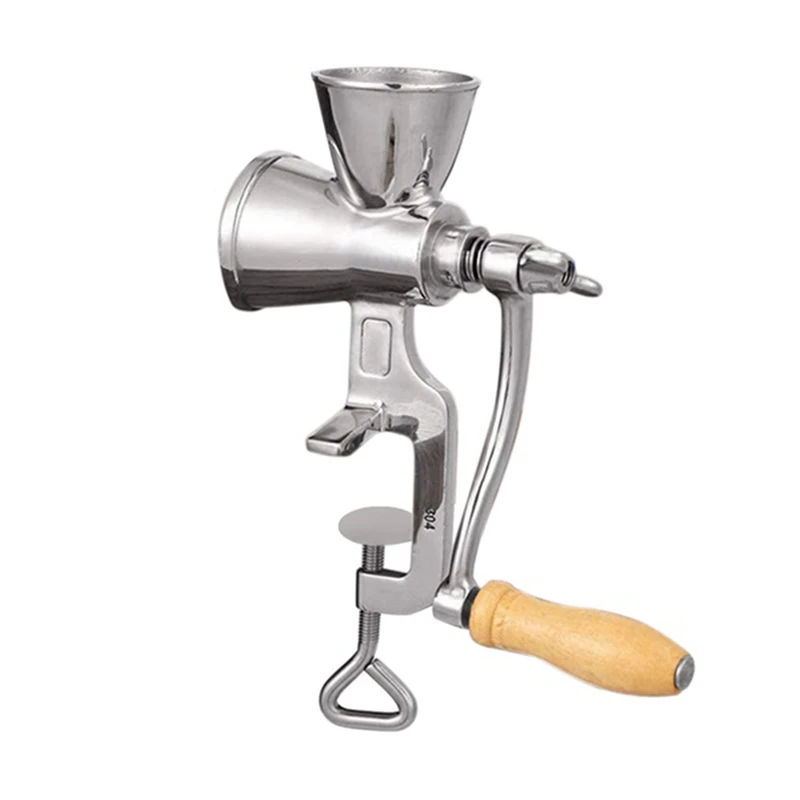 New Manual Grain Grinder Hand Crank Grain Mill Stainless Steel Home Kitchen Grinding Tool for Coffee Corn Rice Soybean