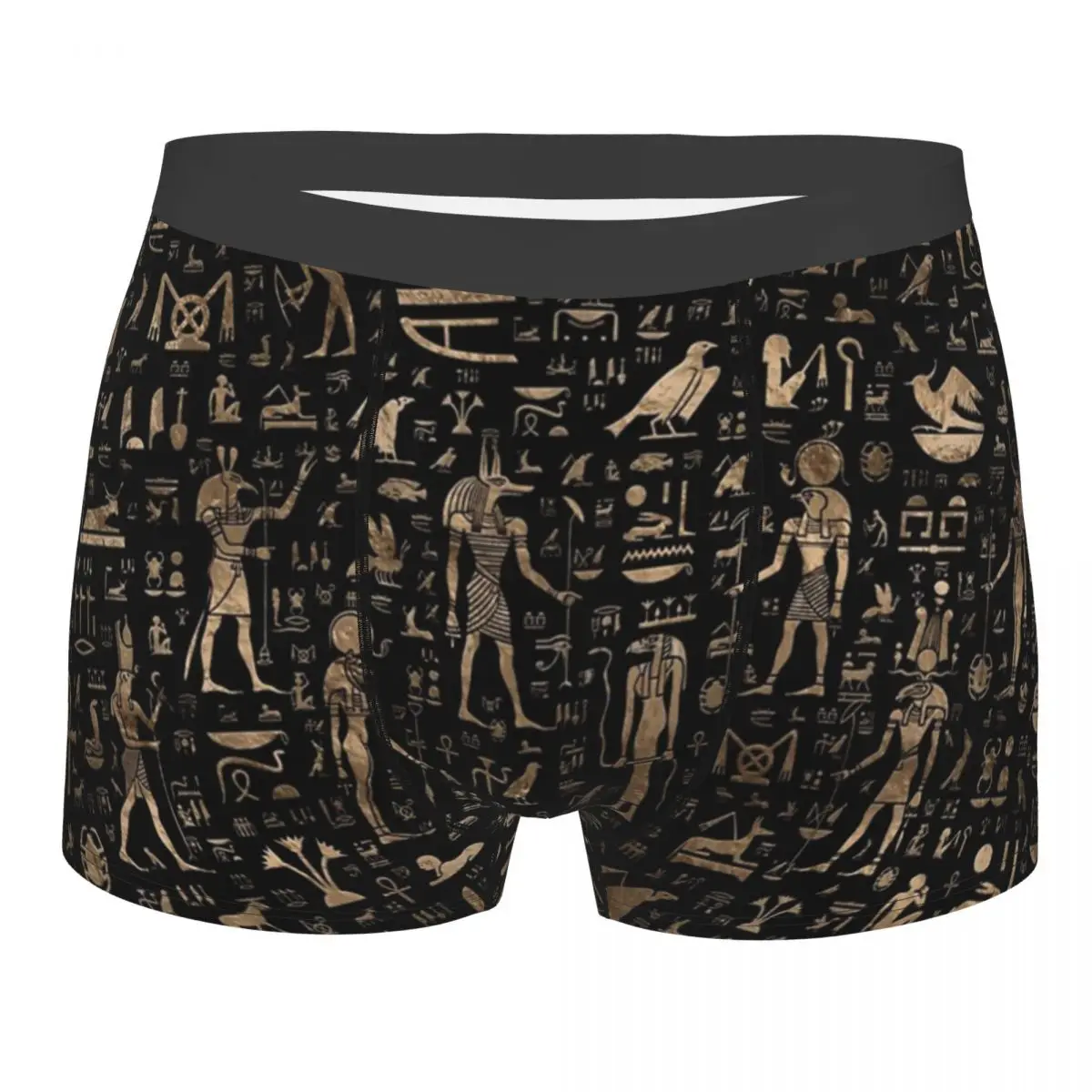 

Boxer Shorts Panties Briefs Men Ancient Egyptian Gods And Hieroglyphs Underwear Egypt Polyester Underpants for Male Plus Size