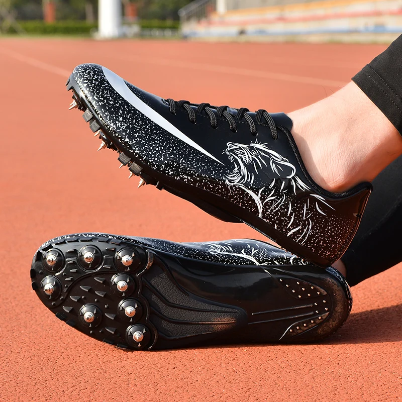 Men Track & Field Shoes Track & Field Shoes Athletic Racing Match Spikes Sneakers Competition Nail Sprint Students High Jump