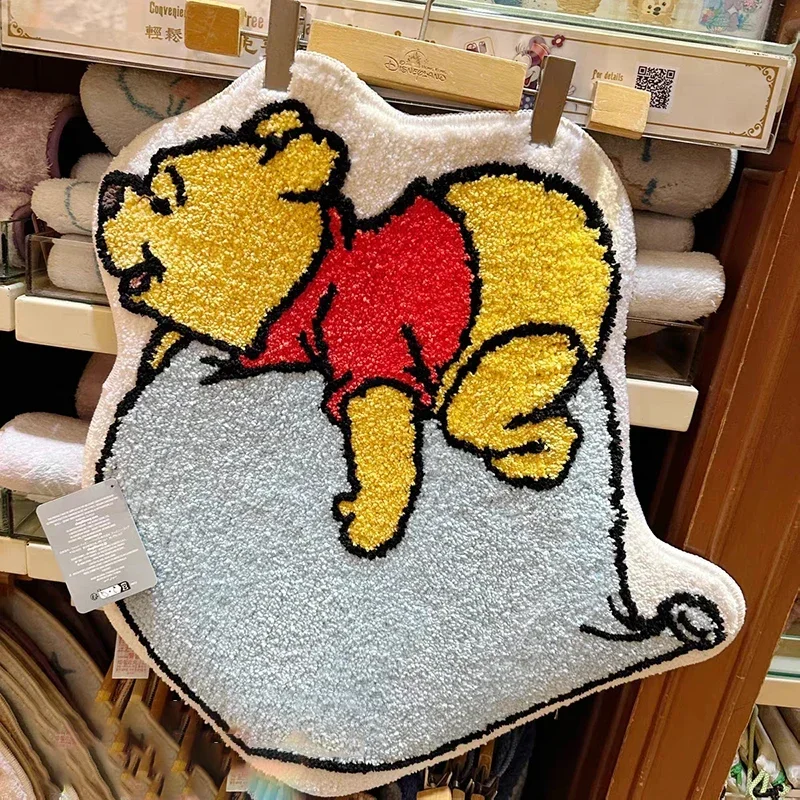 Disney Winnie the Pooh Kawaii Cartoon Anime Faux Cashmere bedroom Carpet Bathroom Entrance doormat Non-slip Mat Plush Mat Kid