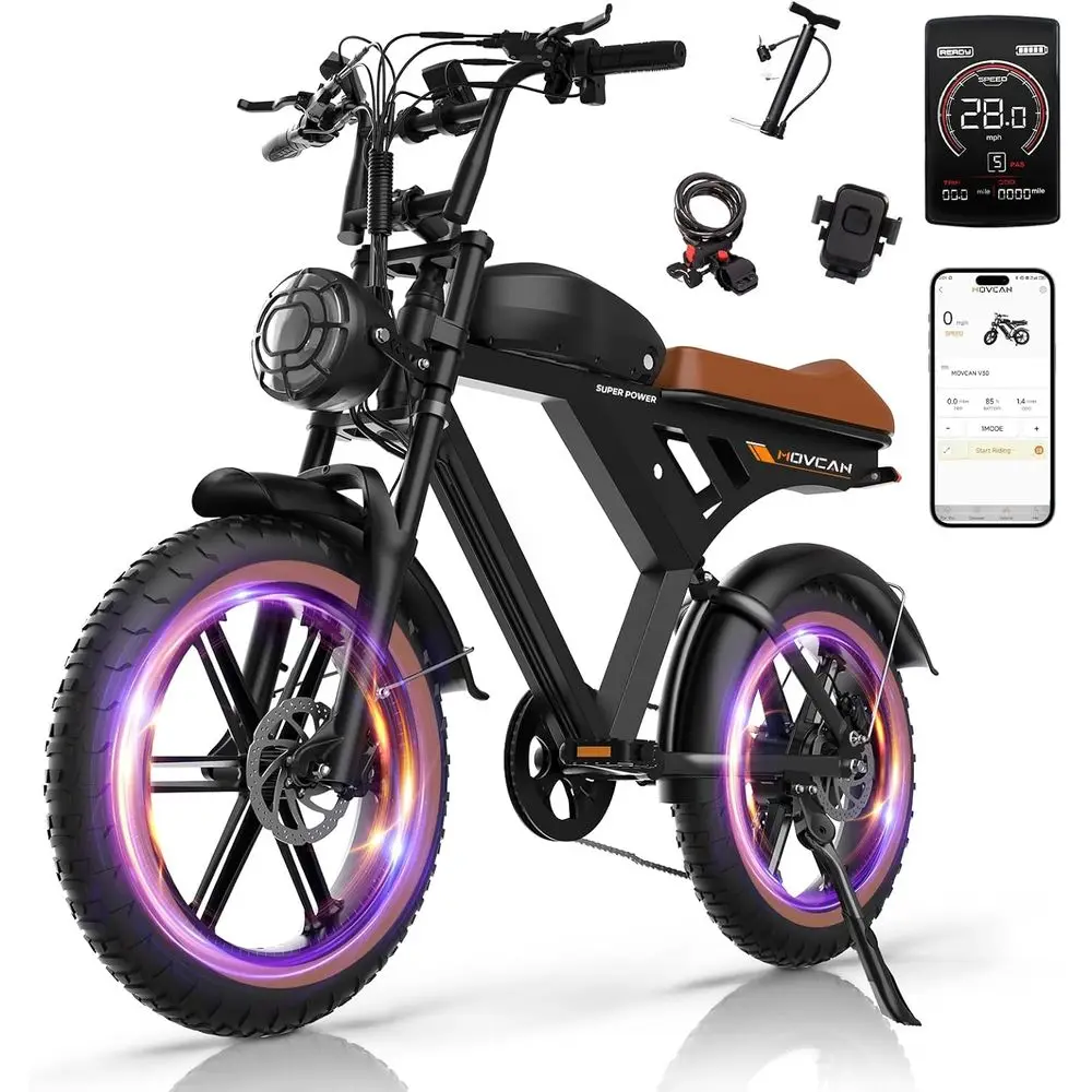 

V30/V30Max/V30ProMax Electric Bike or Adults, 1000W/1500W/3000W, 28/32/37.5MPH, 48V 15.6/31.2/40AH Battery, Max Range 120Mile El