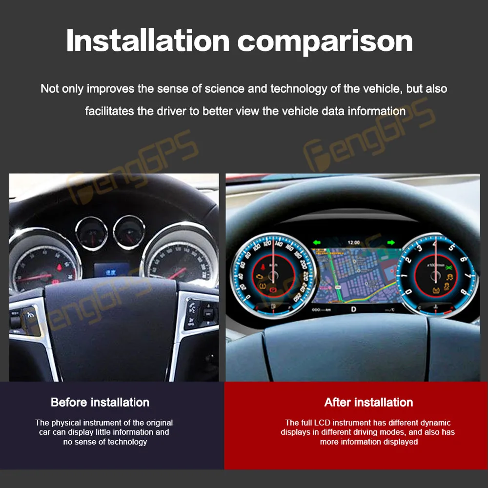 

12,3-дюймовый спидометр, дисплей приборной панели автомобиля, HD-экран для Buick Regal 2009-2015, виртуальный кабинет, автомобильный ЖК-дисплей, цифровой кластер