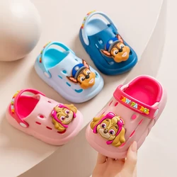 PAW PATROLChildren's Slipper Hole Non-slip Boys and Girls Indoor Soft Sole Breathable Deodorant Cute Cartoon Bow-Top Sandals