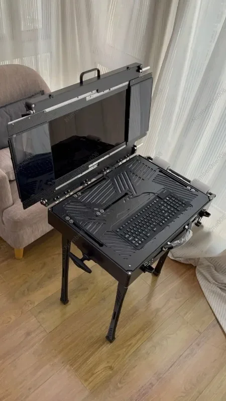 

Раздвижные ультратонкие складные ножки стола. Подъемная платформа. Быстрая разборка и сборка. Амортизирующее шасси ступицы колеса.