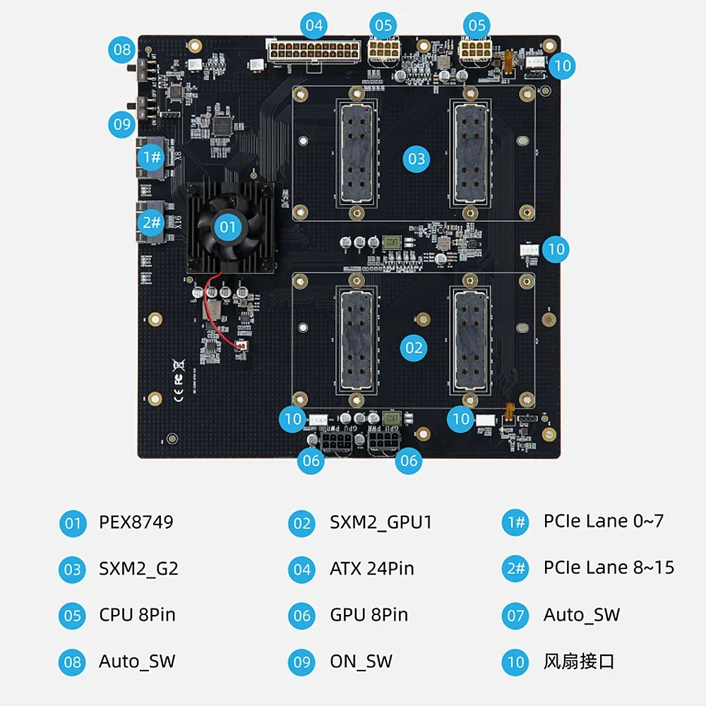 بطاقة رسومات NVLink Interconnect Dual Sim Aom-sxmv مبسطة NVIDIA V100 SXM2، مفتوحة #5