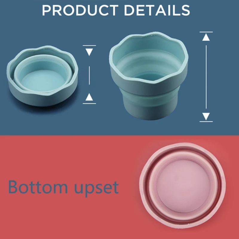 فرشاة رسم صغيرة غسل دلو متعددة الأغراض قابلة للطي فرشاة الرسم غسل دلو قابلة لإعادة الاستخدام سميكة القاع في الهواء الطلق