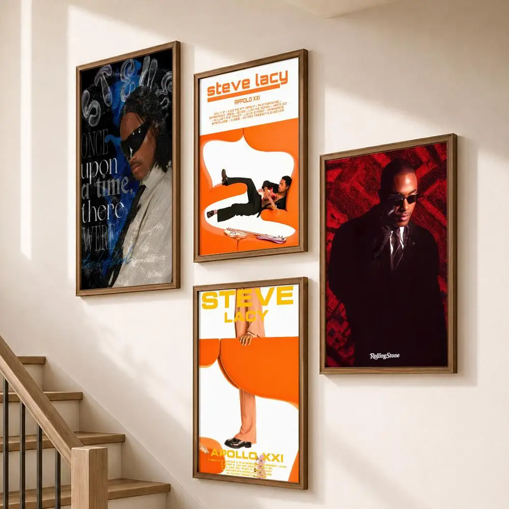 Singer Steve Lacy Alt R&B Funk Art Poster HD Self Adhesive Wall Decor for Bedroom Dorm Room Office Gaming Room Gift