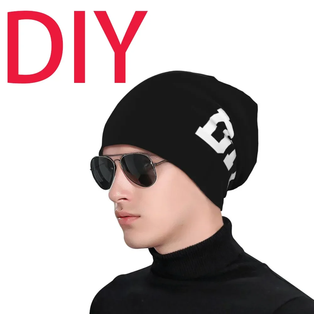 

Custom adult knitted pullover hat Milk silk men's and women's winter hat Gothic street punk warm fashion printed floral hat DIY