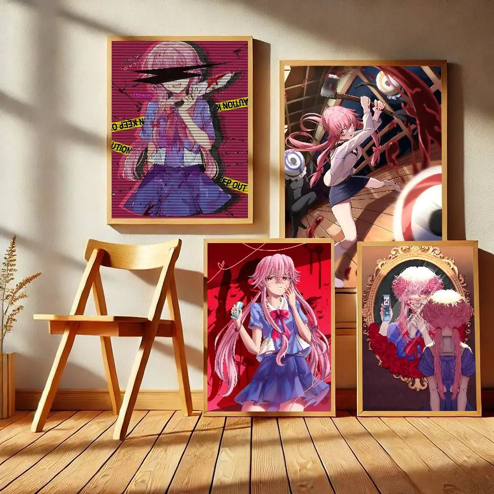 Anime F_Future D_Diary Good Quality Prints and Posters Waterproof Paper Sticker Coffee House Bar Posters Wall Stickers