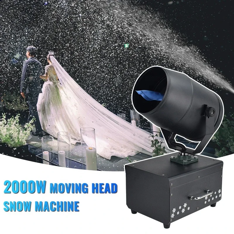 

GEVV Jet Snow Machine Special Effect Snow Cannon Machine 2000W Moving Head Indoor Snow Making Machine For Wedding