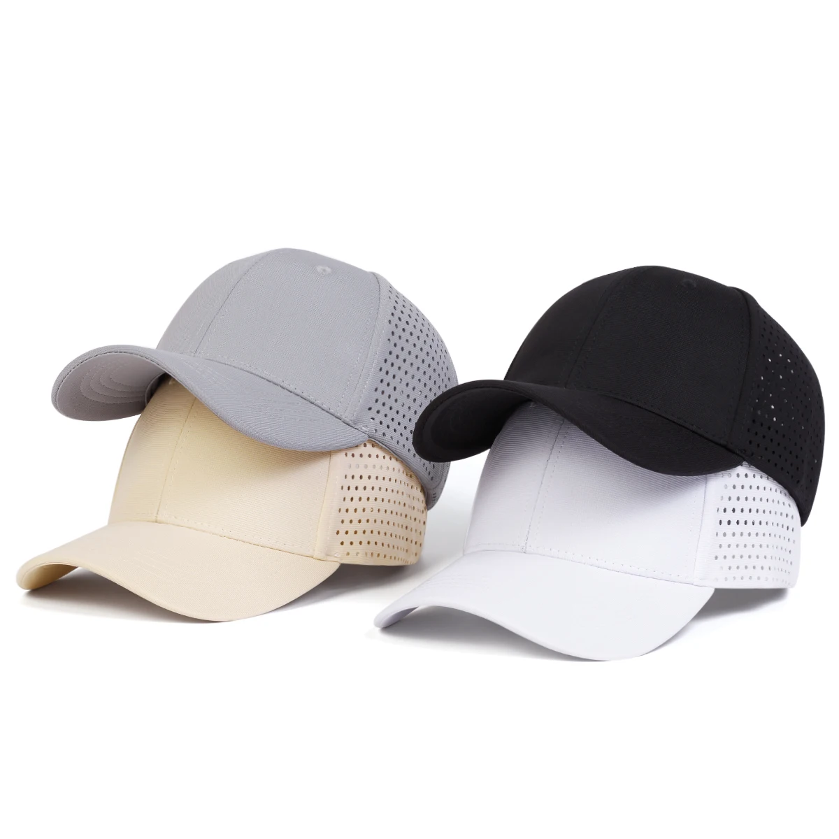 Unisex Light Board Solid Color Laser Cloth Baseball Net Caps Spring and Summer Outdoor Adjustable Casual Hats Sunscreen Hat