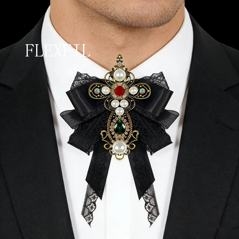 

Роскошный галстук-бабочка FLEXFIL для мужчин и женщин, брендовый, высокого качества, в стиле барокко, для вечеринок, деловых мероприятий, свадеб, ювелирные изделия.