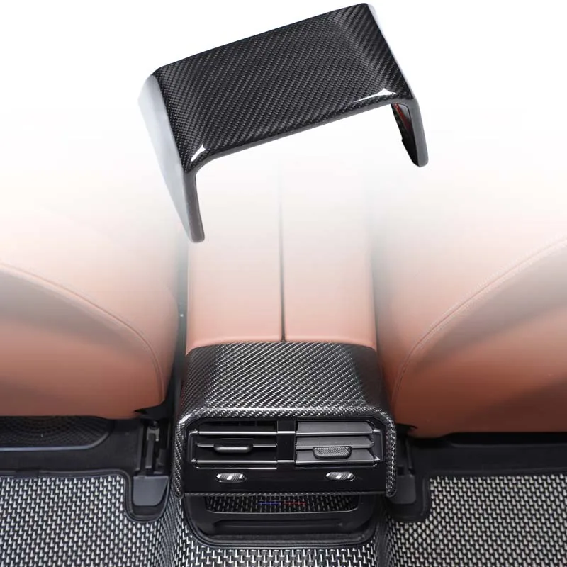 

1Pcs Real carbon fiber For BMW 5 Series G60 2024+car rear exhaust vent upper cover decorative sticker car protection accessories