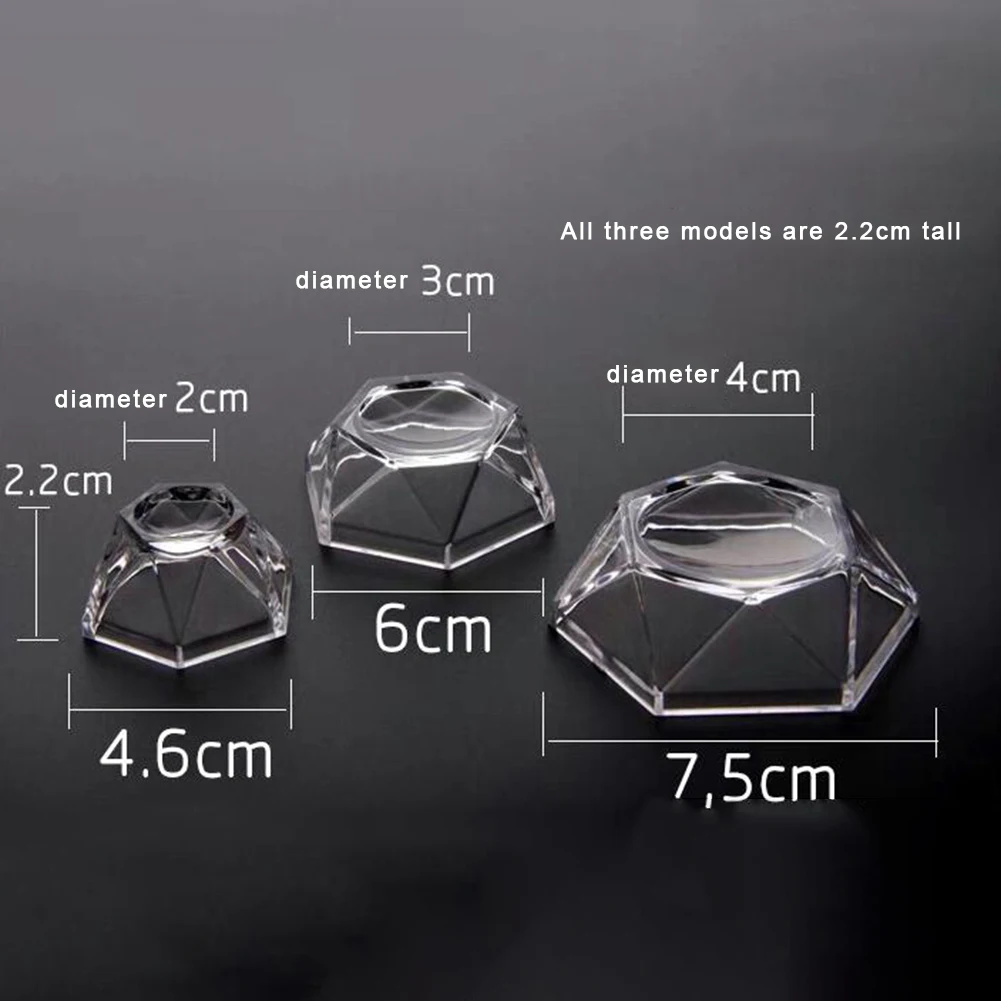 1pc Acrylic Crystal Ball Display Base Ball Display Stand Decoration Base Hexagon Shape Home Decor Desktop Ornaments