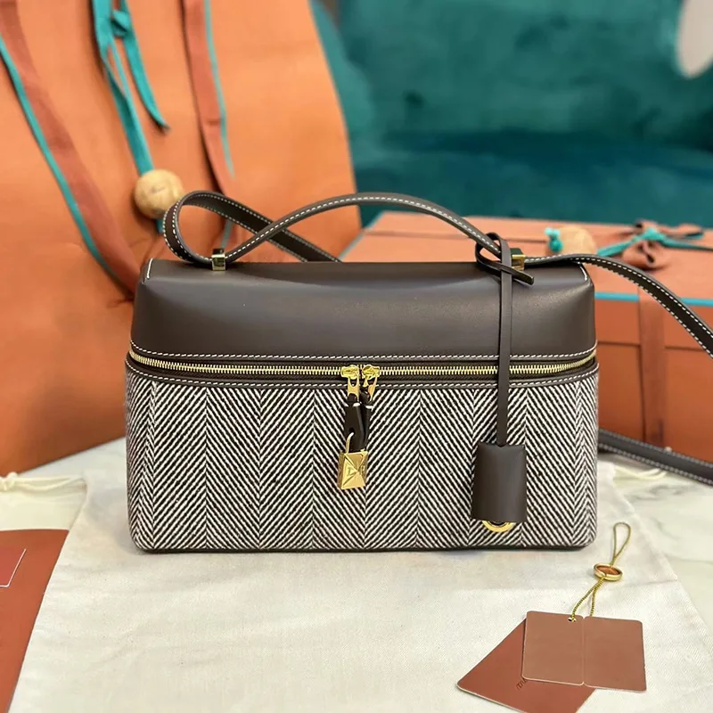 

Faionable High-End Lunch Box Bag Women's Single oulder Crossbody Bag Underarm Bag Sli Ultra-Leather Handbag