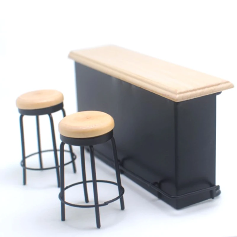 

1 Set Miniature Dollhouse Bar Counter Mini Wine Bottle Champagne