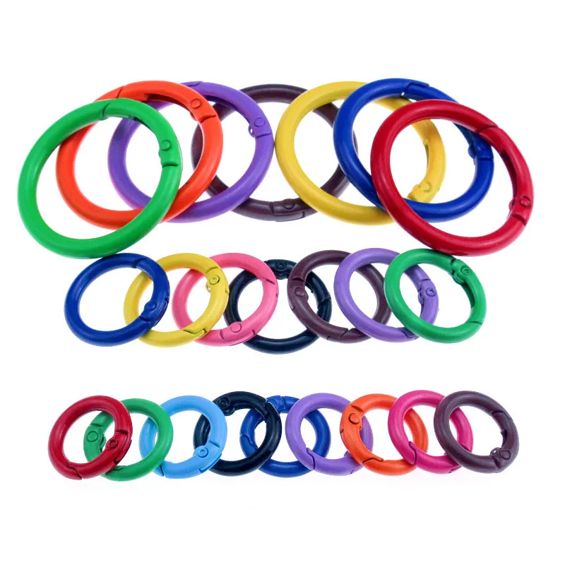 

2-14Pcs Metal O Ring Spring Clasps Openable Round Carabiner Keychain Bag Clips Hook Dog Chain Buckles Connector DIY Accessories