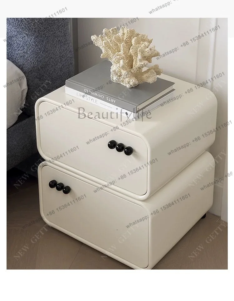 YJ Paint bedside table ultra-narrow new simple modern bedside table floor creative locker