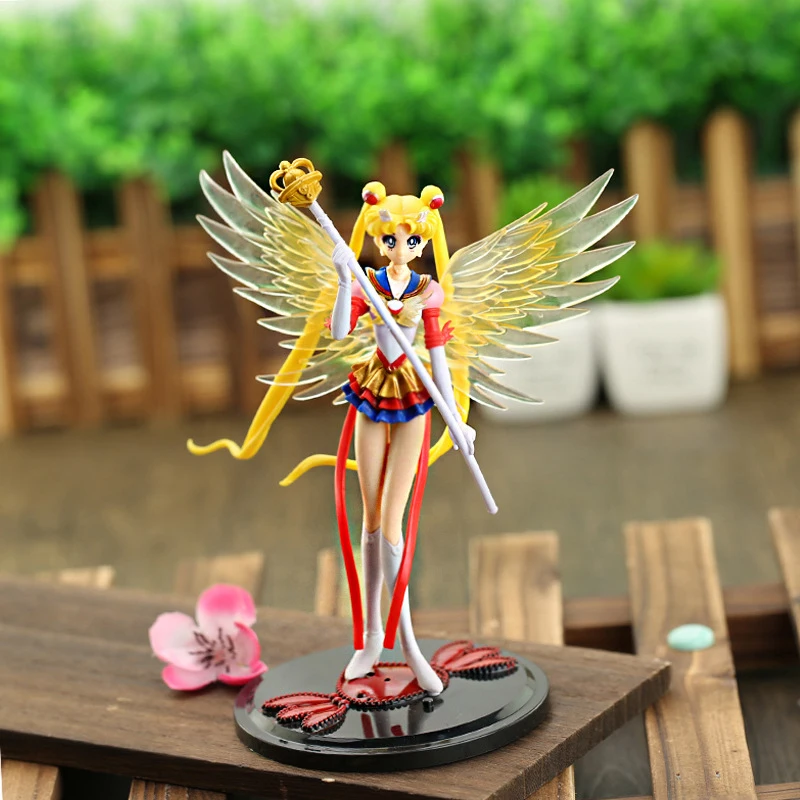 Anime Figure Tsukino Usagi Sailor Moon Cake Decoration Model Room Accessory Toys Collection Doll Kawaii Kids Christmas Gifts