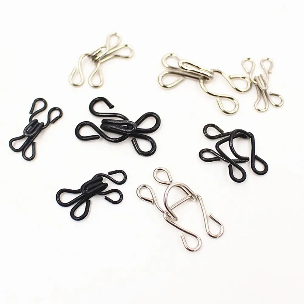 10pcs/set Simple Invisible Alloy DIY Closure for Clothing Sewing Hook and Eye Craft Buckle Jacket Hooks Replacement Bra Buckle