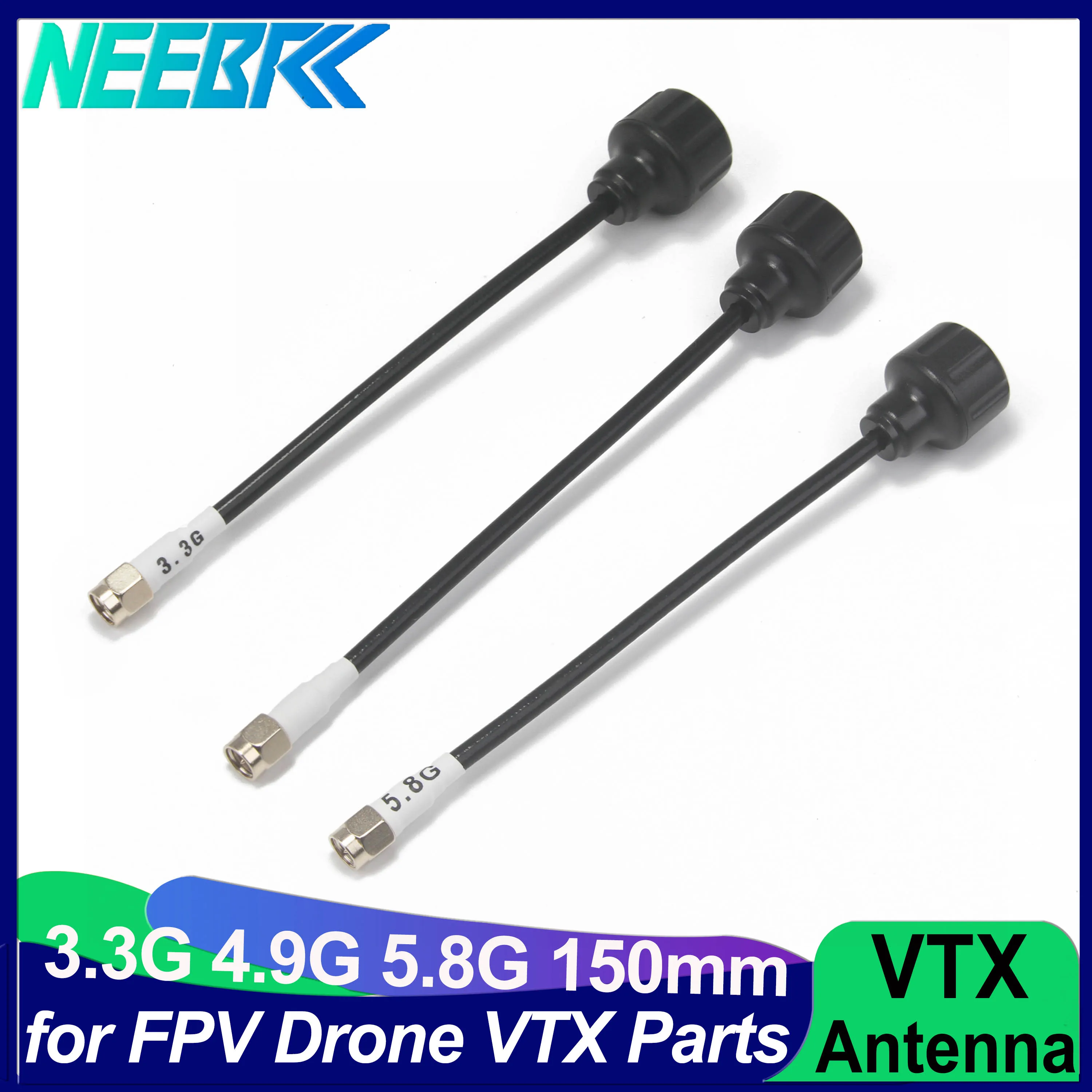 

NEEBRC 5.8G 4.9G 3.3G 150mm 5Dbi FPV VTX Antenna SMA for RC Freestyle FPV Racing Drone Multicopter Quadcopter VTX DIY Parts