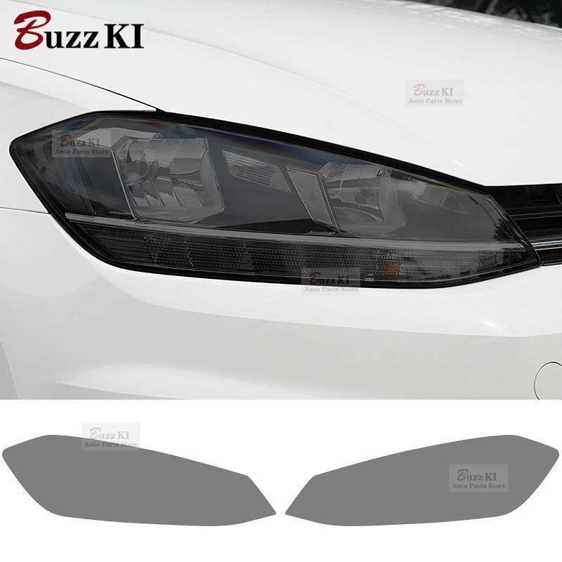 For Volkswagen Golf 7 8 VW MK7 MK8 2021 2012-On Car Headlight Protective Film Front Light Transparent Smoked Black TPU Sticker