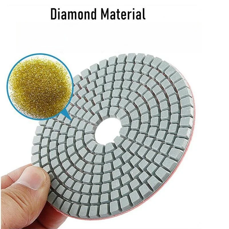 10PCS 3''80mm/4''100mm Diamond Wet Polishing Pads Gloss Pad Buff Disc Granite Marble Concrete Stone Polisher Grinding Tools