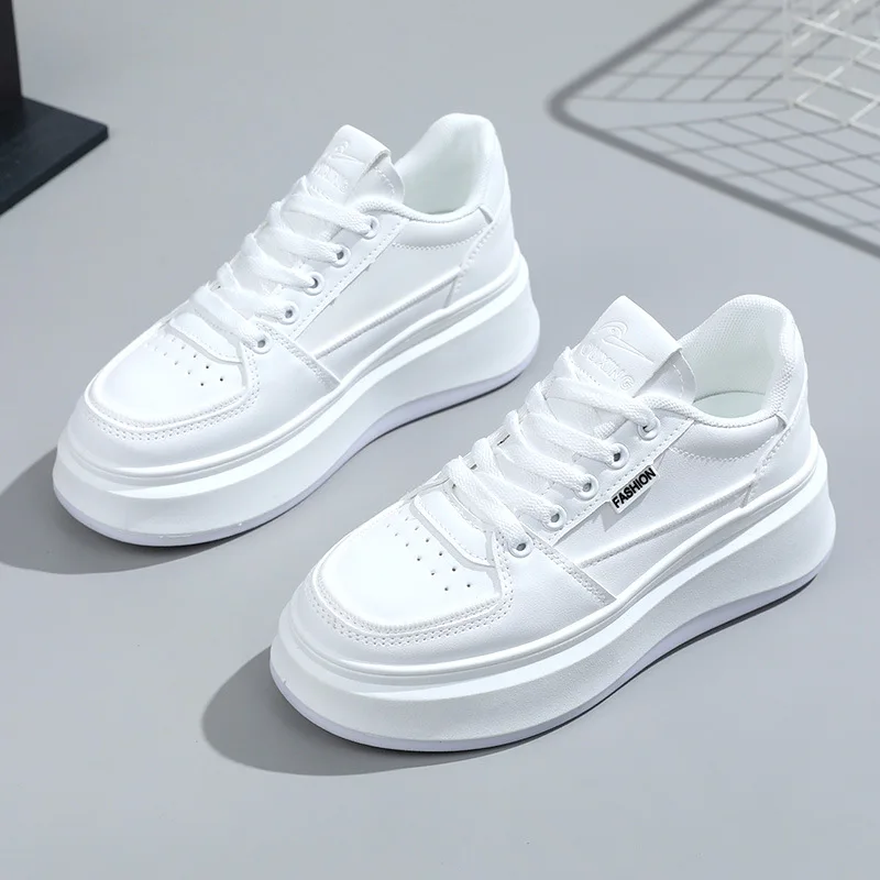 New Fashion White Sneakers Women Platform Casual Shoes For Woman Breathable Flats Women'S Sneakers On Sale Designer Shoes Female view 4