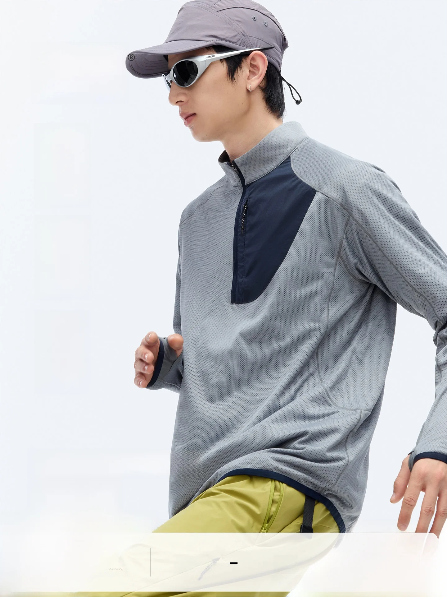 

Мужская футболка с длинным рукавом на флисовой подкладке, с воротником-стойкой, быстросохнущая, для активного отдыха, весенняя, дышащая, влагоотводящая.