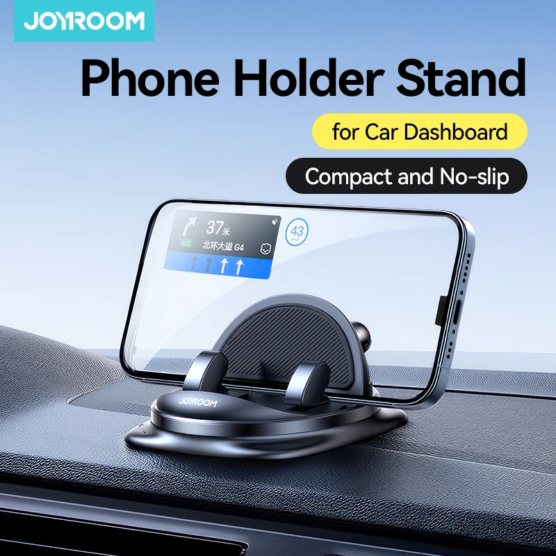 

Joyroom Dashboard Car Phone Holder 360° Rotation Non-Slip Silicone Car Phone Mount Stand for iPhone Samsung All 4-7 inch Phones