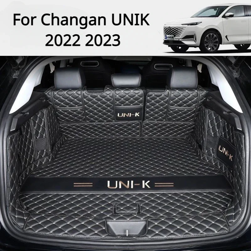 For Changan UNIK UNI-K 2022 2023 Car Trunk Protection PU Leather Mat Catpet Interior Modification Cover Part Auto Accessories