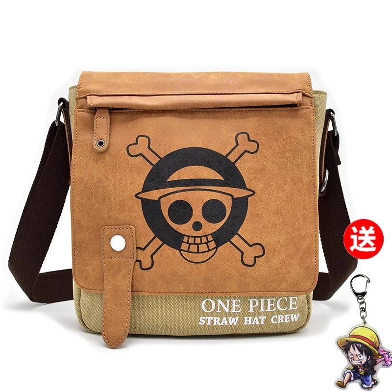 

One Piece Luffy Trendy Canvas Crossbody Bag Casual Versatil Youth Cartoon Anime Shoulder Bag School Children's Gifts