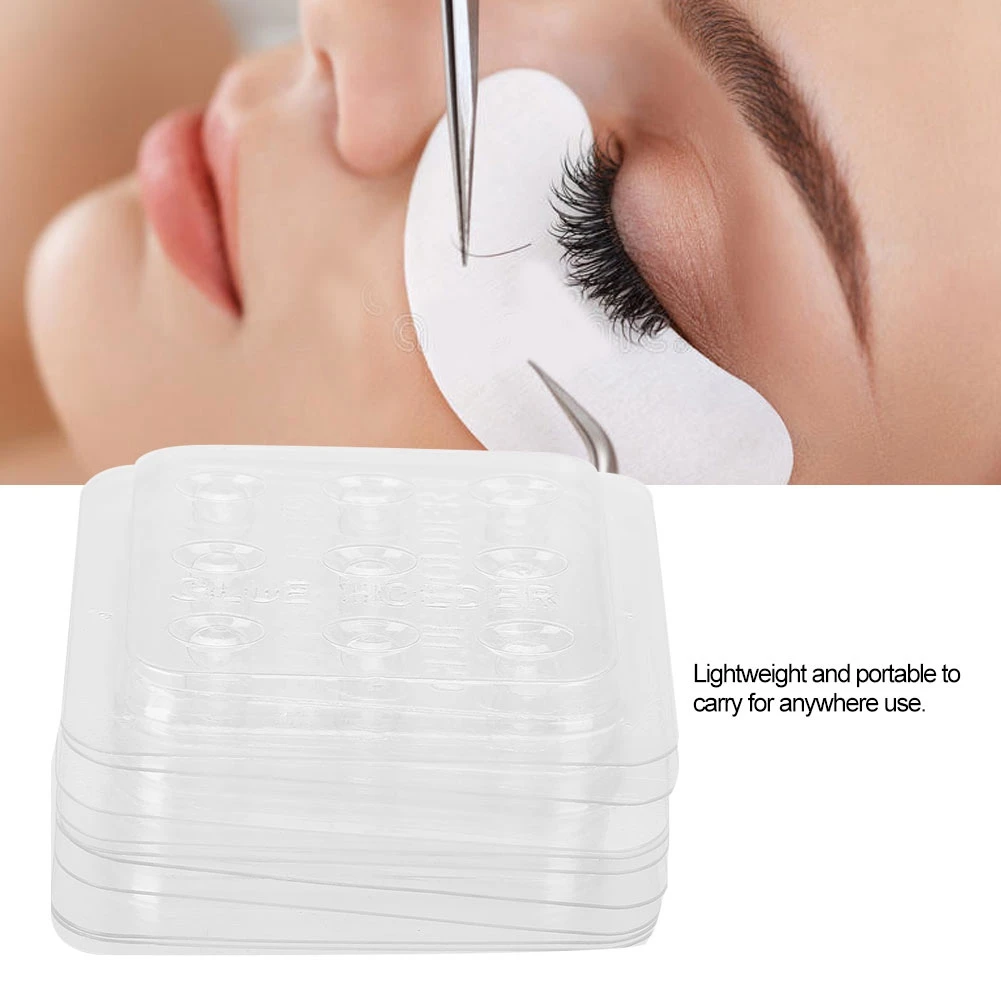 속눈썹 연장 도구 플라스틱 인조 속눈썹 접착제 가스켓 속눈썹 연장 홀더 접착 팔레트 속눈썹 접착제 가스켓